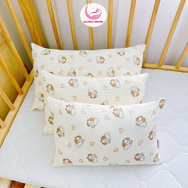Gối nằm cho bé vải Muslin