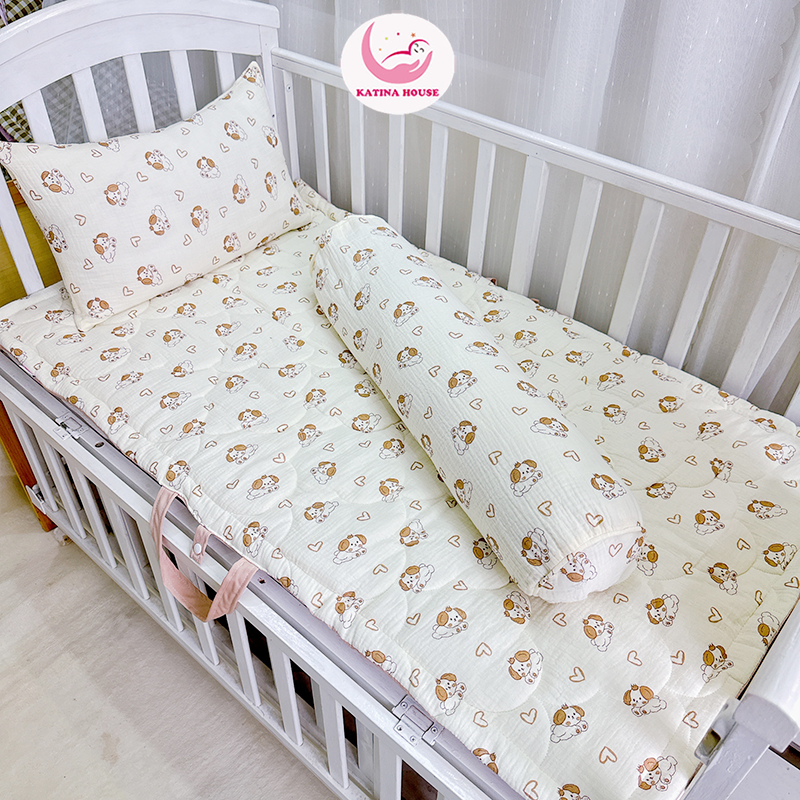 Bộ gối nệm (3 món)/ Muslin