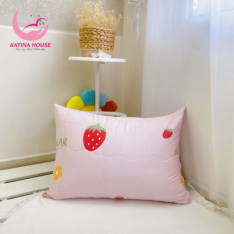 Gối nằm chần gòn ruột lông vũ 50x70cm/ Tencel 40s