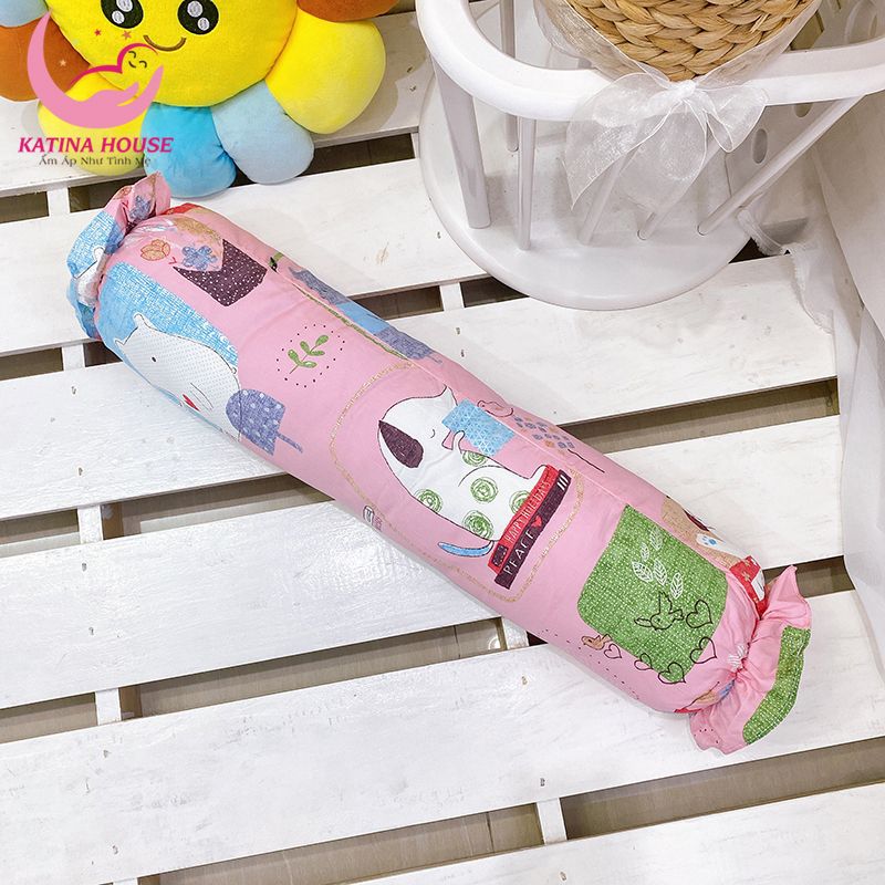 Gối ôm cho bé 70cm/ vải Cotton Satin Hàn Quốc