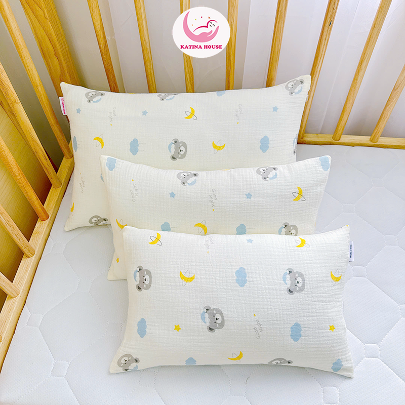 Gối nằm cho bé vải Muslin