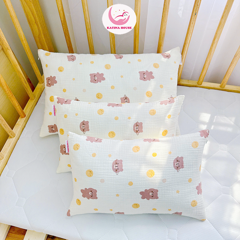 Gối nằm cho bé vải Muslin