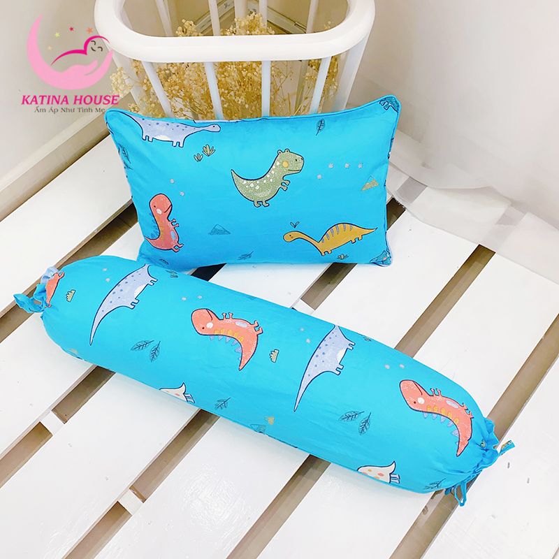 Bộ gối nằm và gối ôm/ Vải Cotton Satin Hàn Quốc