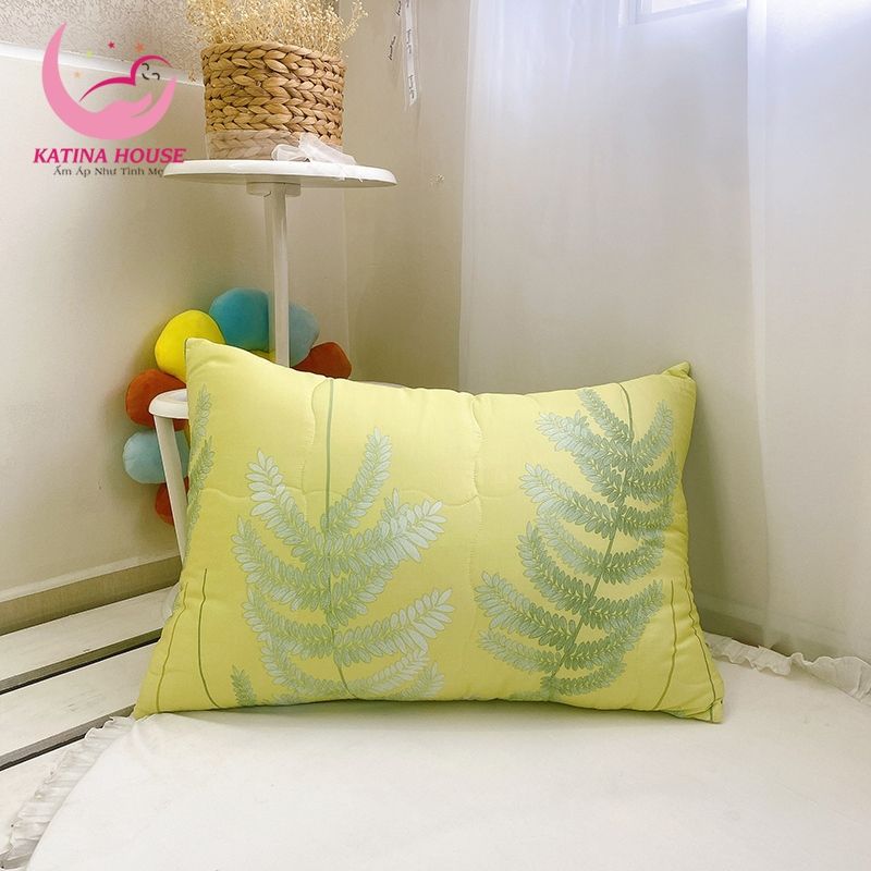 Gối nằm chần gòn ruột lông vũ 50x70cm/ Tencel 40s