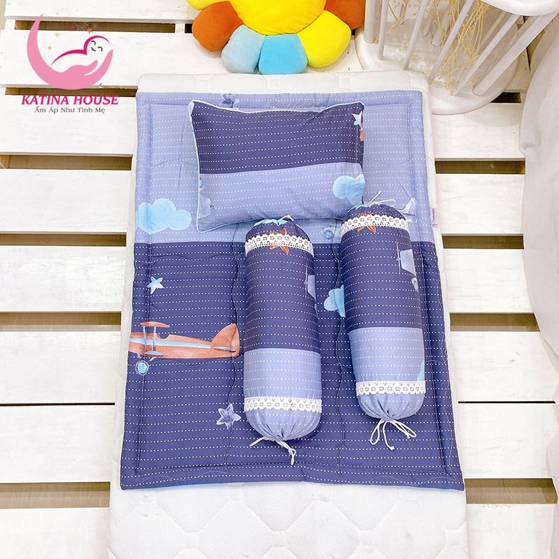 Bộ gối nệm sơ sinh/ Tencel 40s