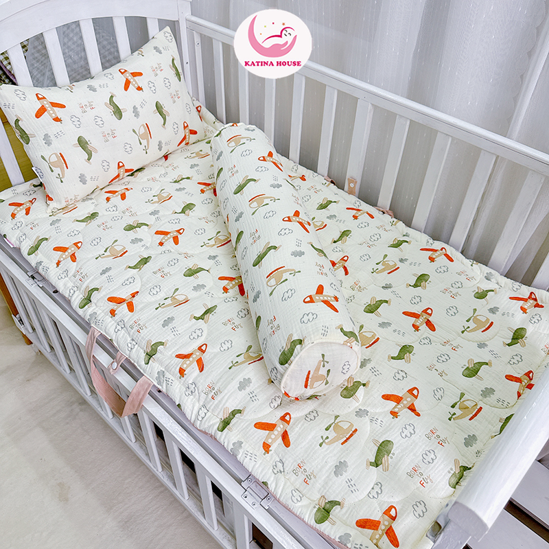 Bộ gối nệm (3 món)/ Muslin