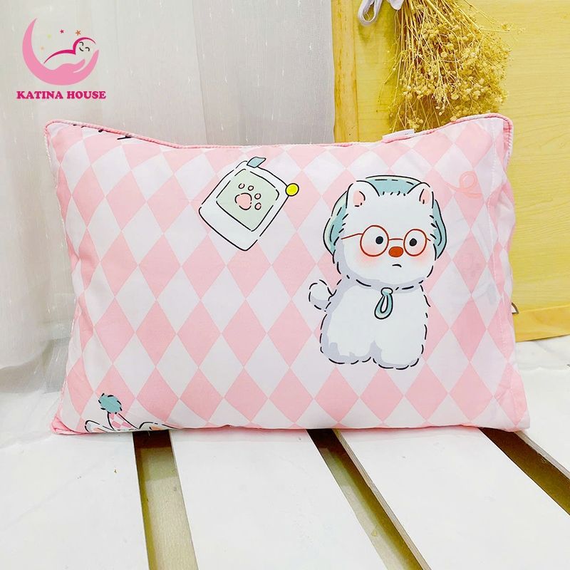 Gối nằm cho bé gòn lông vũ/ Tencel 40s