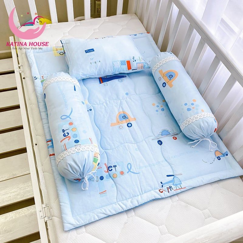 Bộ gối nệm sơ sinh/ Tencel 40s