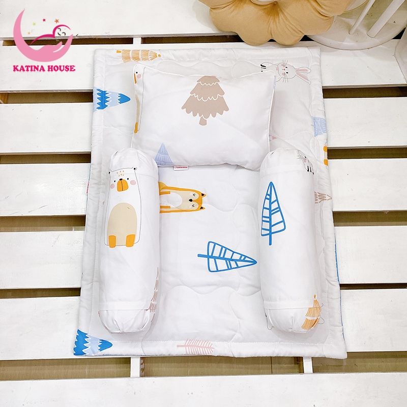 Bộ gối nệm sơ sinh/ Tencel 40s