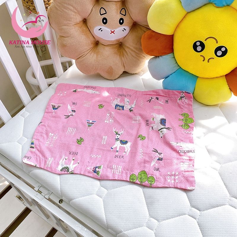 Vỏ áo gối nằm cho bé/ Vải Cotton Satin Hàn Quốc