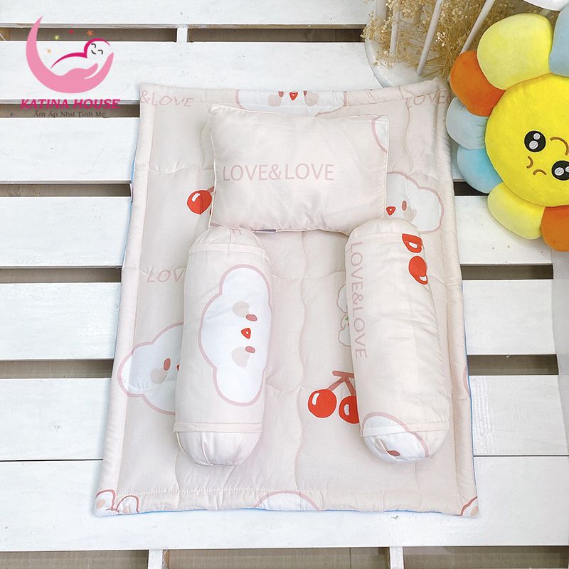 Bộ gối nệm sơ sinh/ Tencel 40s