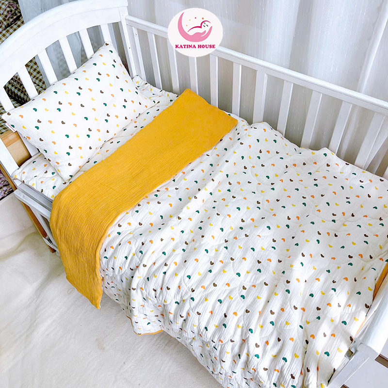 Bộ nệm chăn gối cho bé/ Muslin