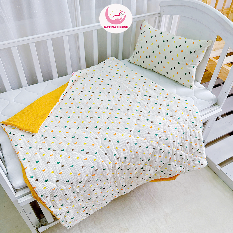 Bộ chăn gối cho bé/ Muslin