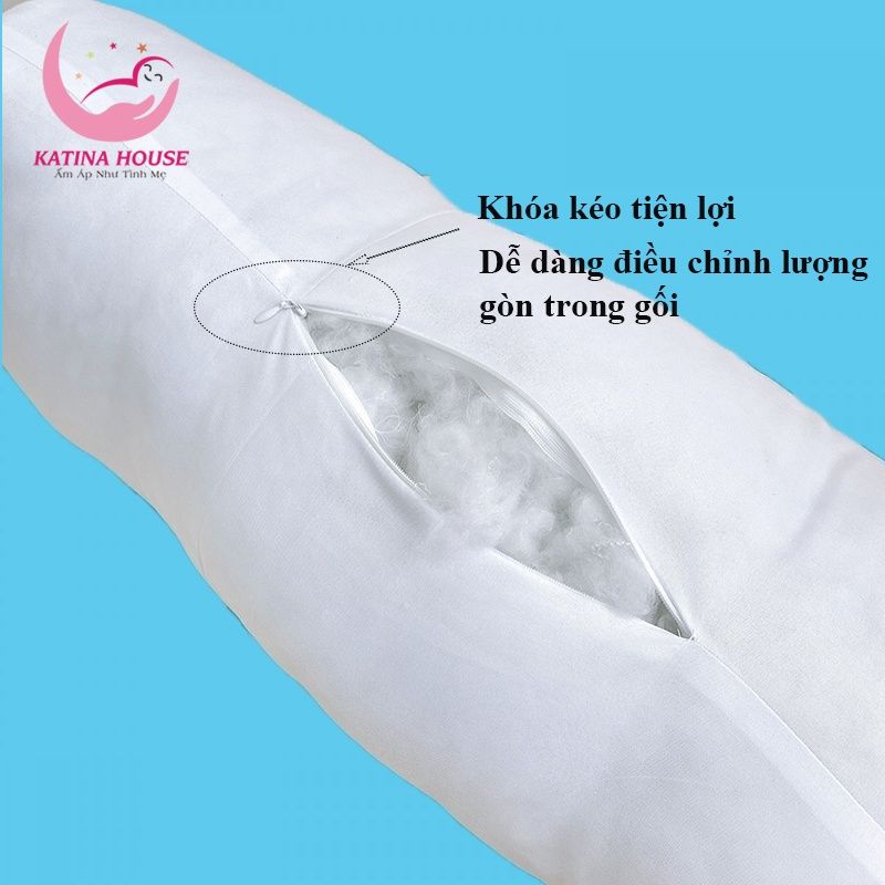 Ruột gối ôm gòn lông vũ 35x100cm