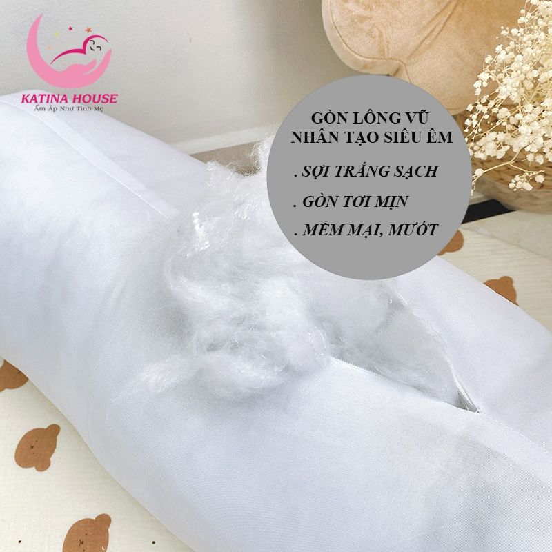 Ruột gối ôm gòn lông vũ 35x100cm