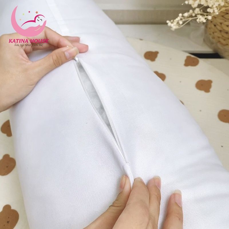 Ruột gối ôm gòn lông vũ 35x100cm