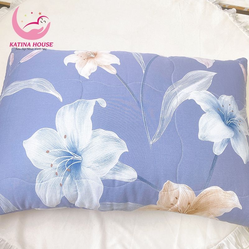 Gối nằm chần gòn ruột lông vũ 50x70cm/ Tencel 40s