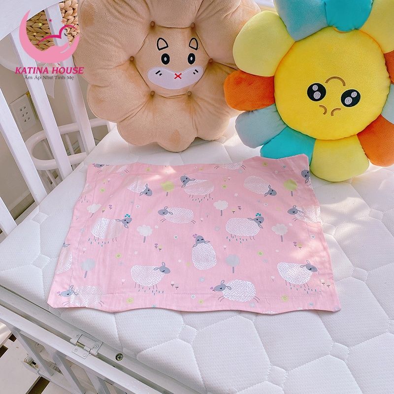 Vỏ áo gối nằm cho bé/ Vải Cotton Satin Hàn Quốc