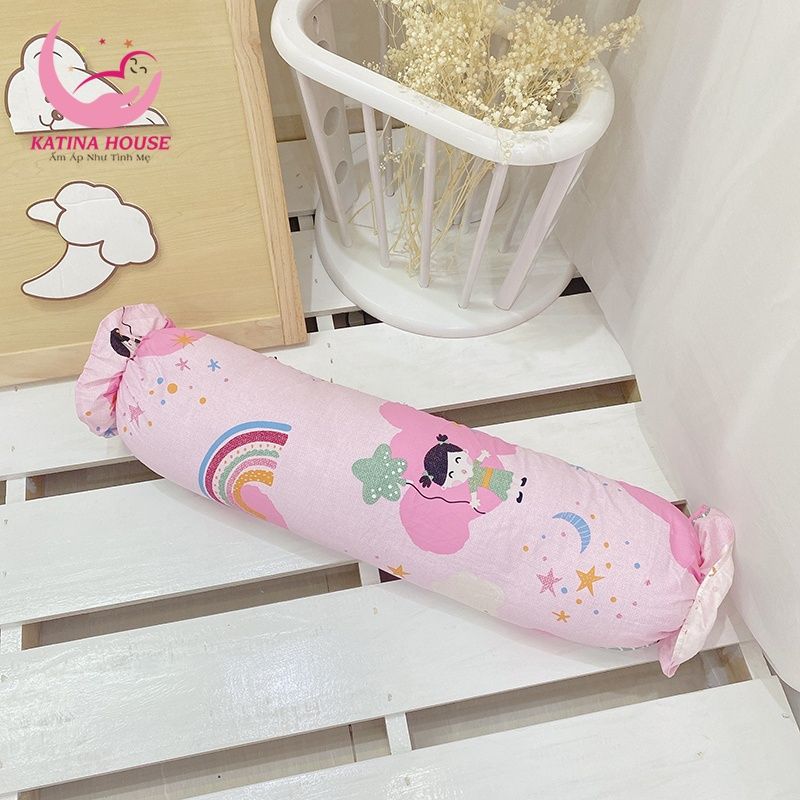Gối ôm cho bé 70cm/ vải Cotton Satin Hàn Quốc