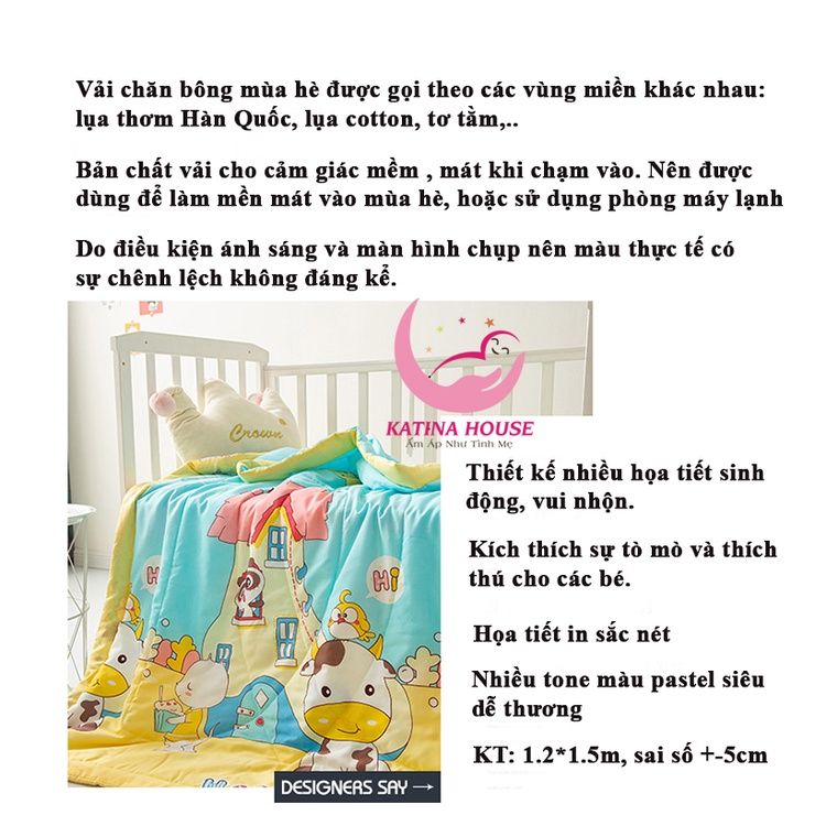 Mền lụa cho bé 1.2x1.5m