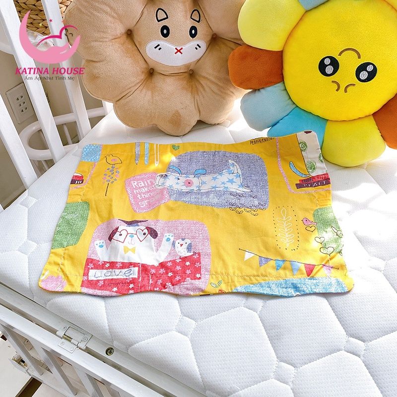 Vỏ áo gối nằm cho bé/ Vải Cotton Satin Hàn Quốc