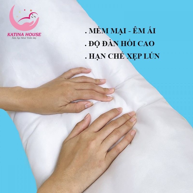 Ruột gối ôm gòn lông vũ 35x100cm