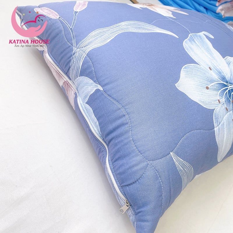 Gối nằm chần gòn ruột lông vũ 50x70cm/ Tencel 40s