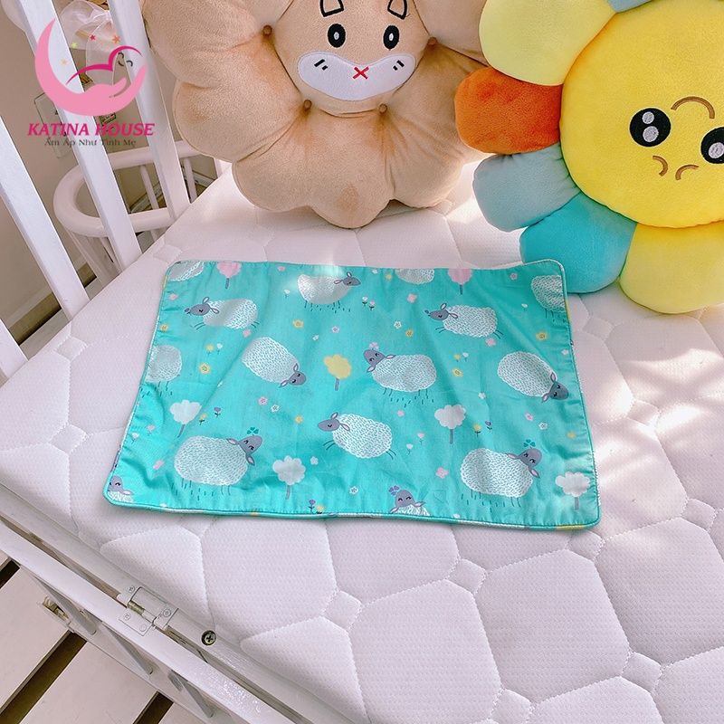 Vỏ áo gối nằm cho bé/ Vải Cotton Satin Hàn Quốc