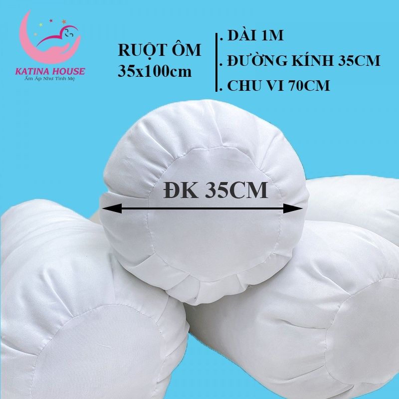 Ruột gối ôm gòn lông vũ 35x100cm