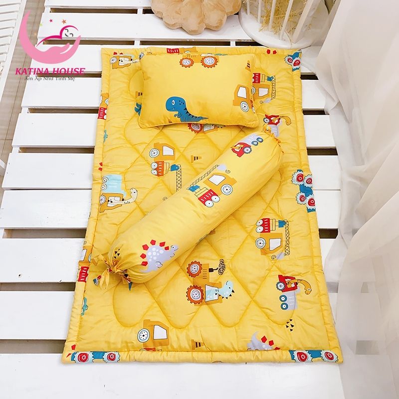 Bộ gối nệm (3 món)/ Vải Cotton Satin Hàn Quốc