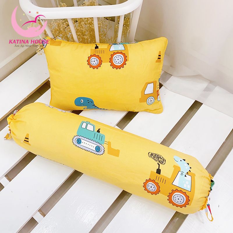 Bộ gối nằm và gối ôm/ Vải Cotton Satin Hàn Quốc