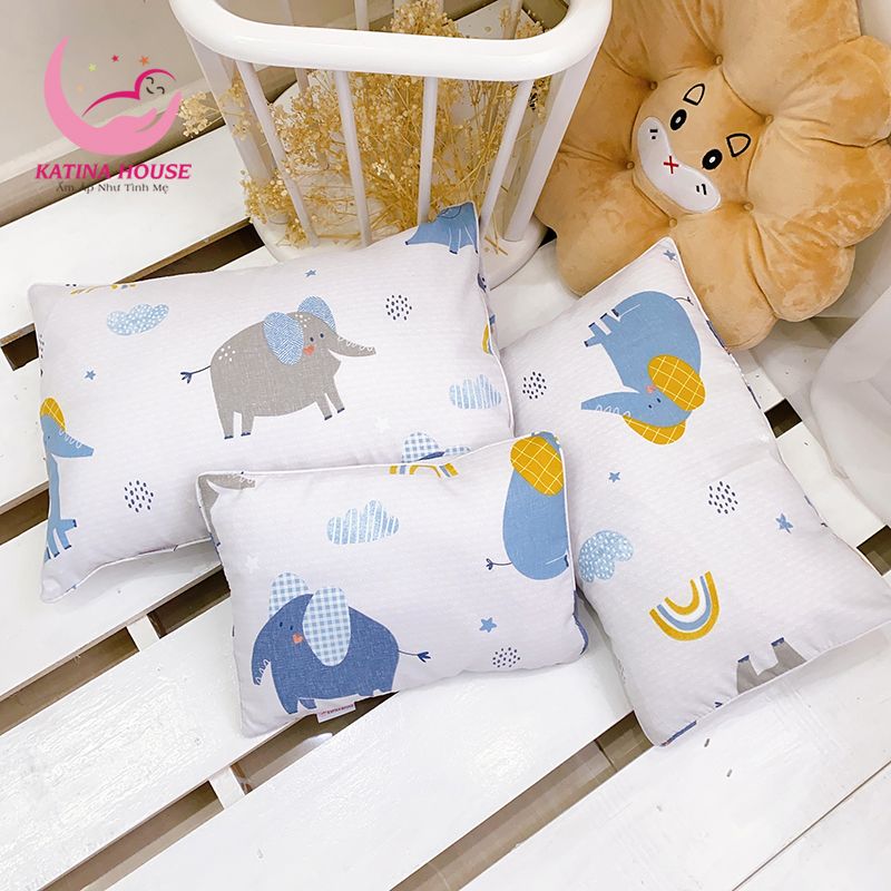 Gối nằm cho bé gòn lông vũ/ Tencel 40s