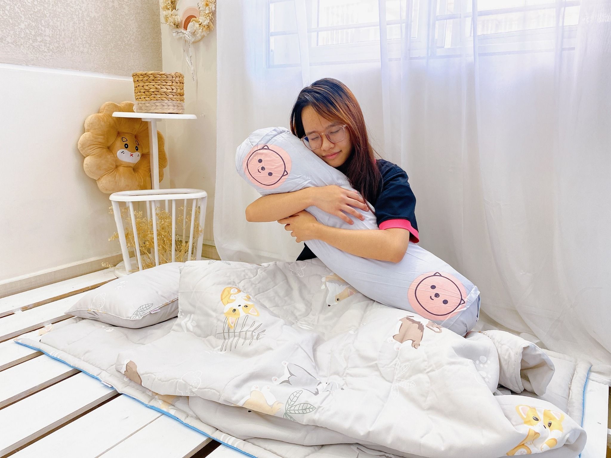 Gối ôm cho bé 70-90cm/ Tencel 40s