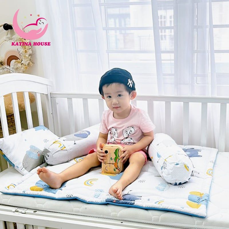 Bộ gối nệm sơ sinh/ Tencel 40s