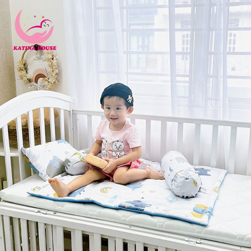 Bộ gối nệm sơ sinh/ Tencel 40s