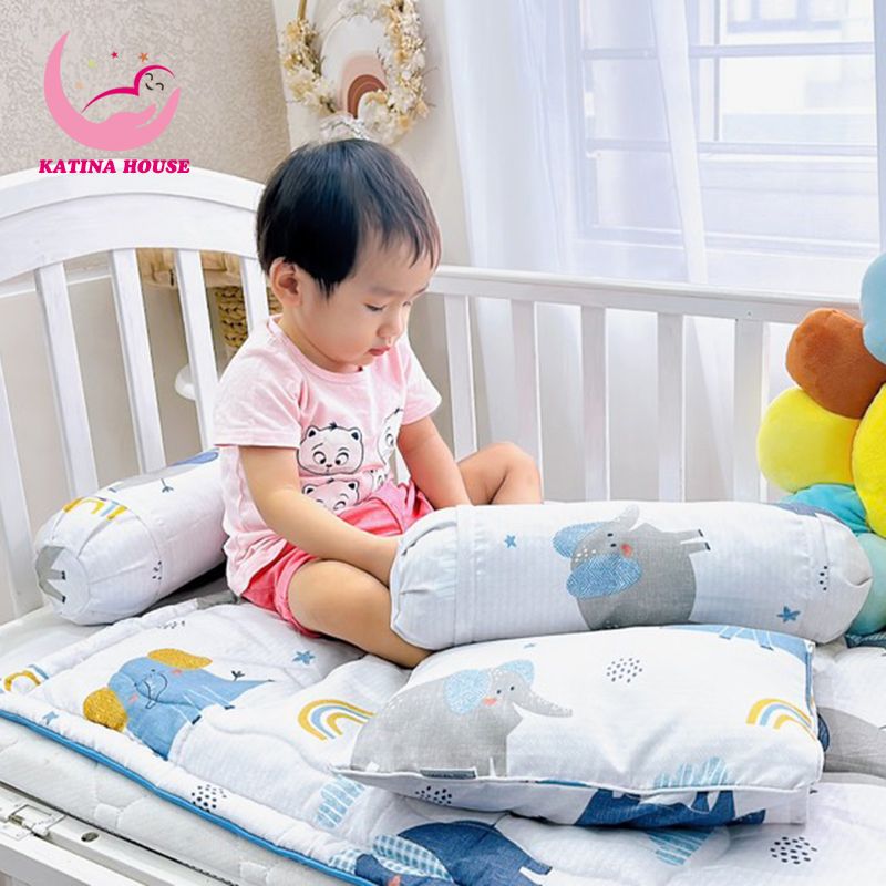 Bộ gối nệm sơ sinh/ Tencel 40s