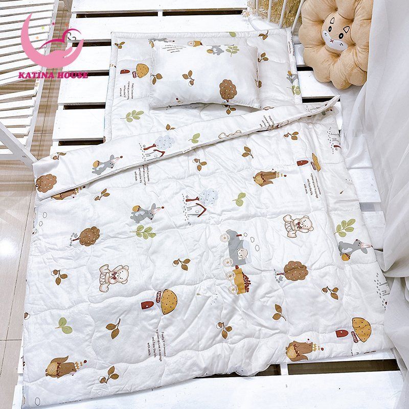 Bộ nệm chăn gối cho bé/ Tencel 40s