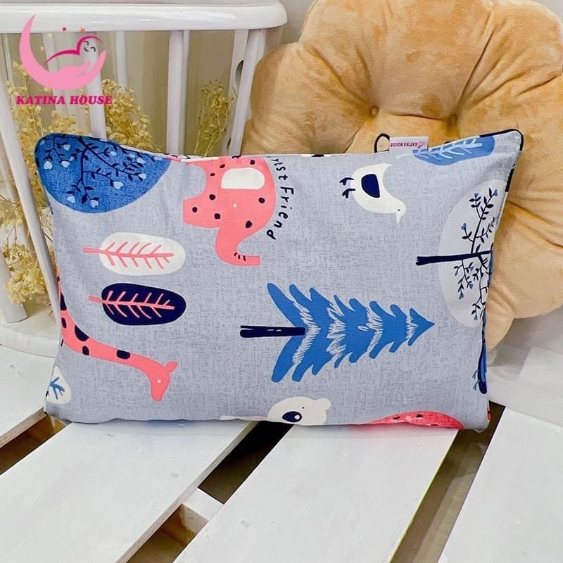 Gối gòn lông vũ 30x45cm/ Vải Cotton satin Hàn Quốc