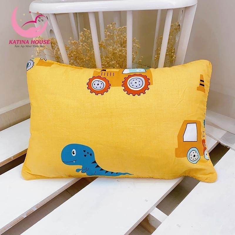 Gối gòn lông vũ 30x45cm/ Vải Cotton satin Hàn Quốc
