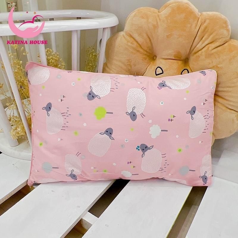 Gối gòn lông vũ 30x45cm/ Vải Cotton satin Hàn Quốc