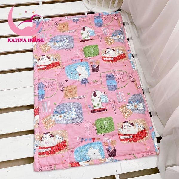 Nệm cho bé đi học 80x120cm/ Vải Cotton Satin Hàn Quốc