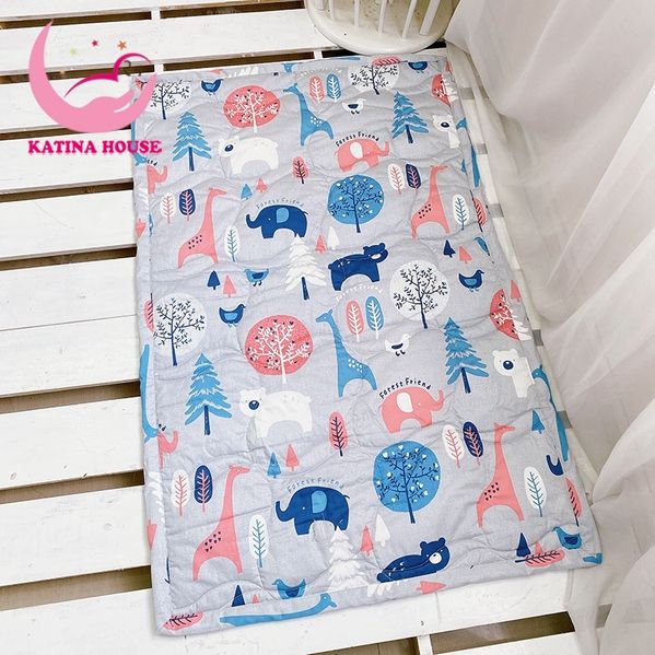 Nệm cho bé đi học 80x120cm/ Vải Cotton Satin Hàn Quốc