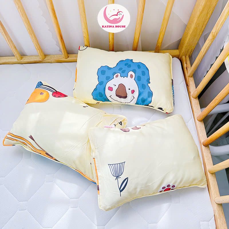 Gối nằm cho bé gòn lông vũ/ Tencel 40s