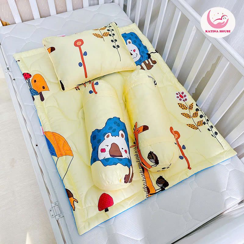Bộ gối nệm sơ sinh/ Tencel 40s