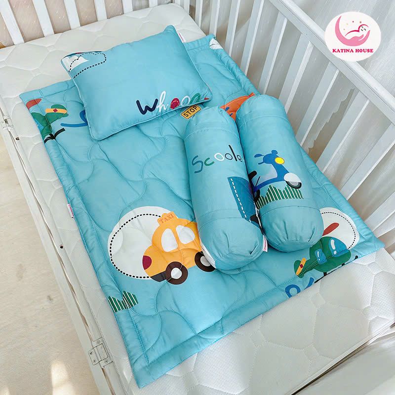 Bộ gối nệm sơ sinh/ Tencel 40s