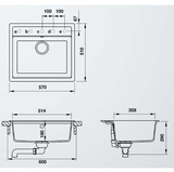 Chậu Rửa Bát 1 Hố Hafele HS20-GEN1S60 570.34.370