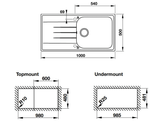 Chậu Rửa Bát 1 Hố Hafele HS-GSD10050 570.32.830