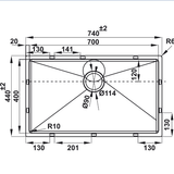 Chậu 1 Hố Hafele HS21-SSN1S80 - 567.94.060