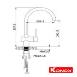 Vòi rửa bát Konox KN1206