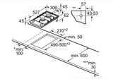 Bếp Gas Domino Bosch PRA3A6B70